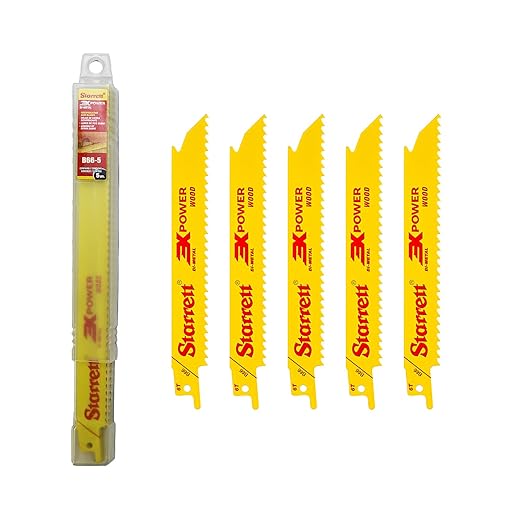 3X Power - Wood Bi-Metal Reciprocating Blades - 6" x 6 TPI - 5 Pack