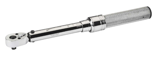 3/8 Inch Drive Dual Scale Micrometer Adjustable Torque Wrench (30-250 in-lb)