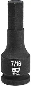 Apex Tool Group Mfr. 84402 Gearwrench;Skt Hex Imp 3/8Dr 7/16
