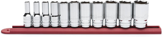 Gearwrench 11-Piece 3/8" Drive 6 Point Mid-Length Socket Set, Sae - 80555S