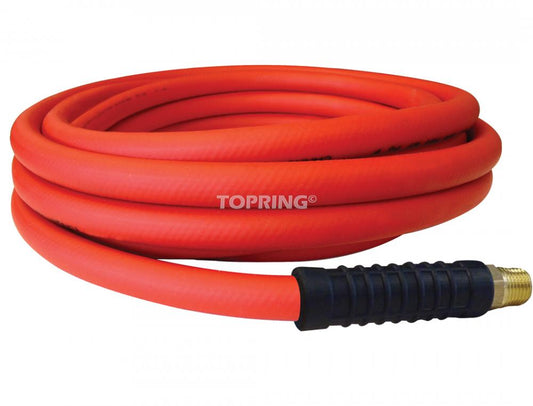 Polymer Hose With 3/8 I.D. 50 Feet 1/4 (M) NPT, Red,Easyflex premium Model