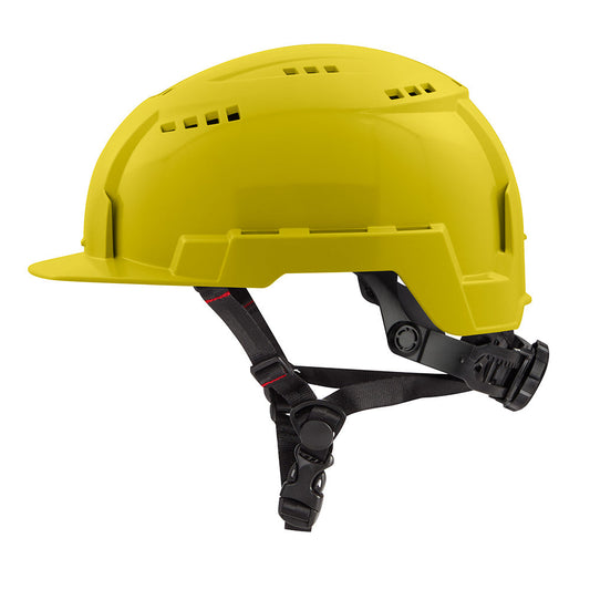 Yellow Front Brim Vented Safety Helmet Usa - Type 2, Class c