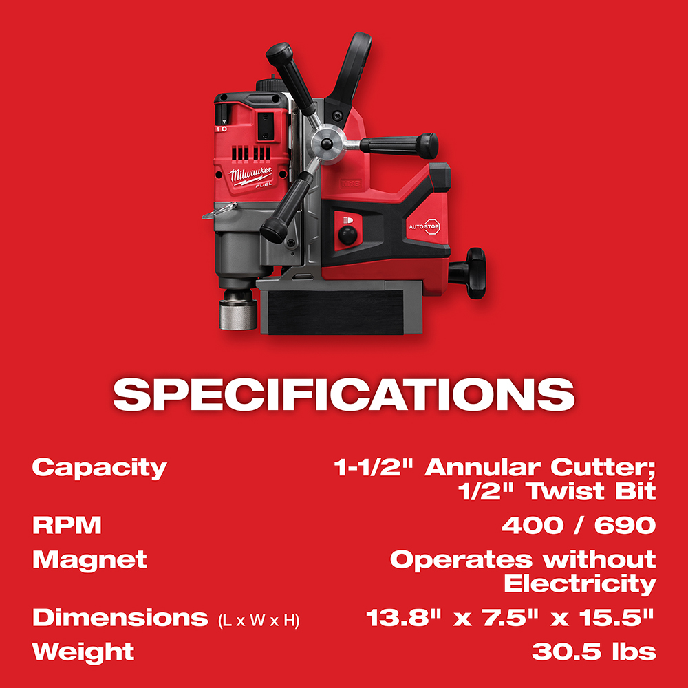 M18 FUEL™ 1-1/2" Magnetic Drill Kit