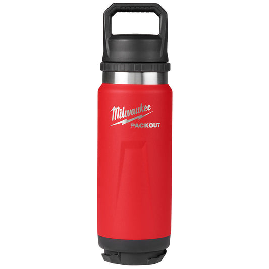 Packout™ 24oz Insulated Bottle With Chug Lid - Red, 8/PK