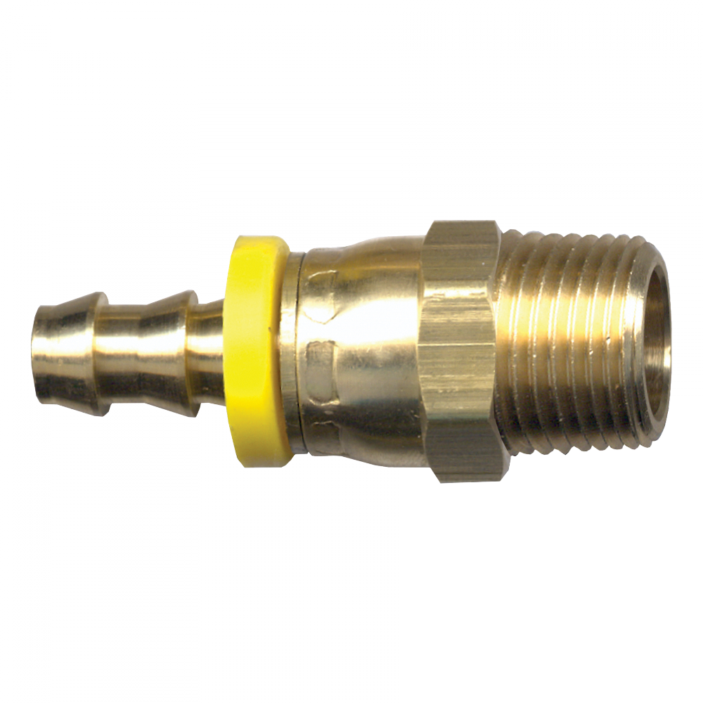 Male Pipe Grip-Tite Hose Barb  Working Swivel, Brass, 3/8 ID x 3/8 Male Pipe