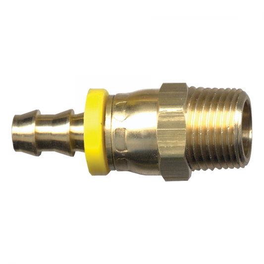 Male Pipe Grip-Tite Hose Barb  Working Swivel, Brass, 3/8 ID x 3/8 Male Pipe