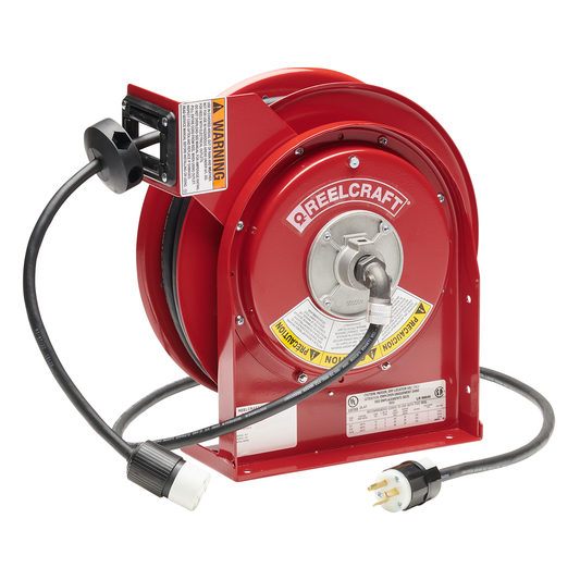 L4545 123 3A 12/3 45 Ft Premium Duty Single Receptacle Power Cord Reel
