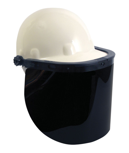 Honeywell Fibre-Metal® 9 3/4" X 19" X .06" Dark Green Propionate Extended View Faceshield