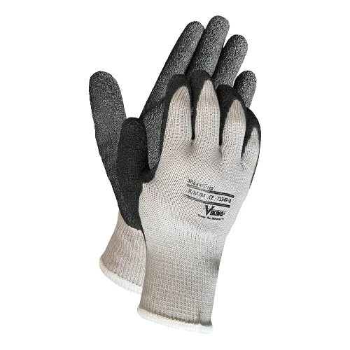 Gants de travail avec support Viking® MaxxGrip®, noir et blanc, caoutchouc et poly/coton, taille 10