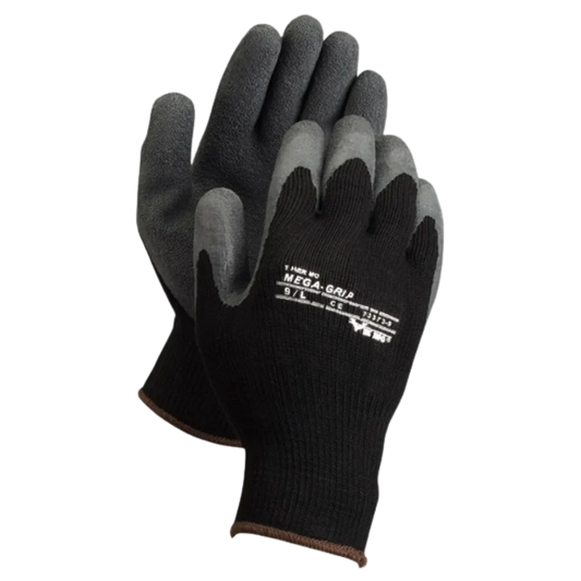 Gants de travail avec support Viking® Thermo MaxxGrip®, noirs, en tricot de caoutchouc et de coton, taille 8