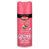 Krylon 455440007 Enamel Spray Paint, 12 oz Can, 25 sq-ft Coverage, Oil Base, Gloss Watermelon