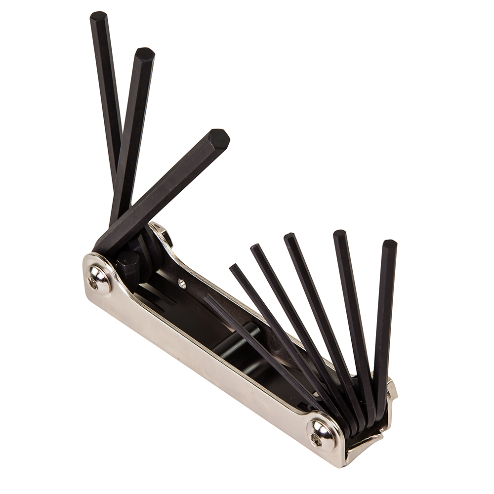 Folding Hex Key Set 9-Key SAE Sizes