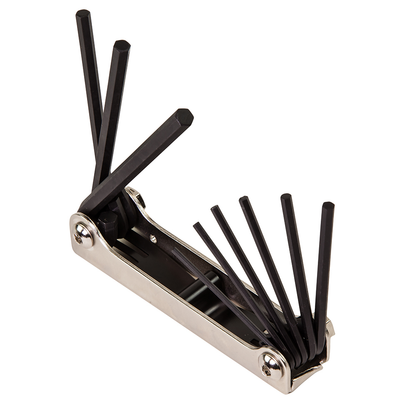 Folding Hex Key Set 9-Key SAE Sizes