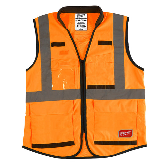 High Visibility Performance Safety Vest, Orange, Class 2, CSA/ANSI- 4Xl/5Xl, 12/PK