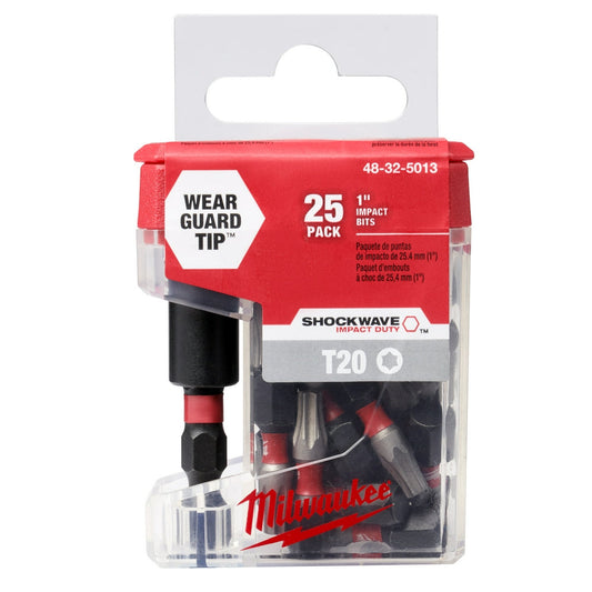 Shockwave™ Impact T20 Insert Bits With Bit Holder 25pk
