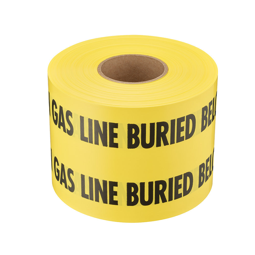 Empire® Shieldtec® Standard Non-detectable Gas Line, Yellow, 4mil, 6''x1000', 4/pk