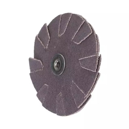 Disque abrasif revêtu à changement rapide, 4-1/2 po diamètre, 120 Grit, grade moyen, oxyde d'aluminium, support coton