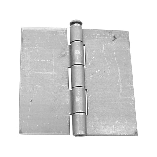 Steel hinge 4'' wide x 4'' long without hole, 4'' rod
