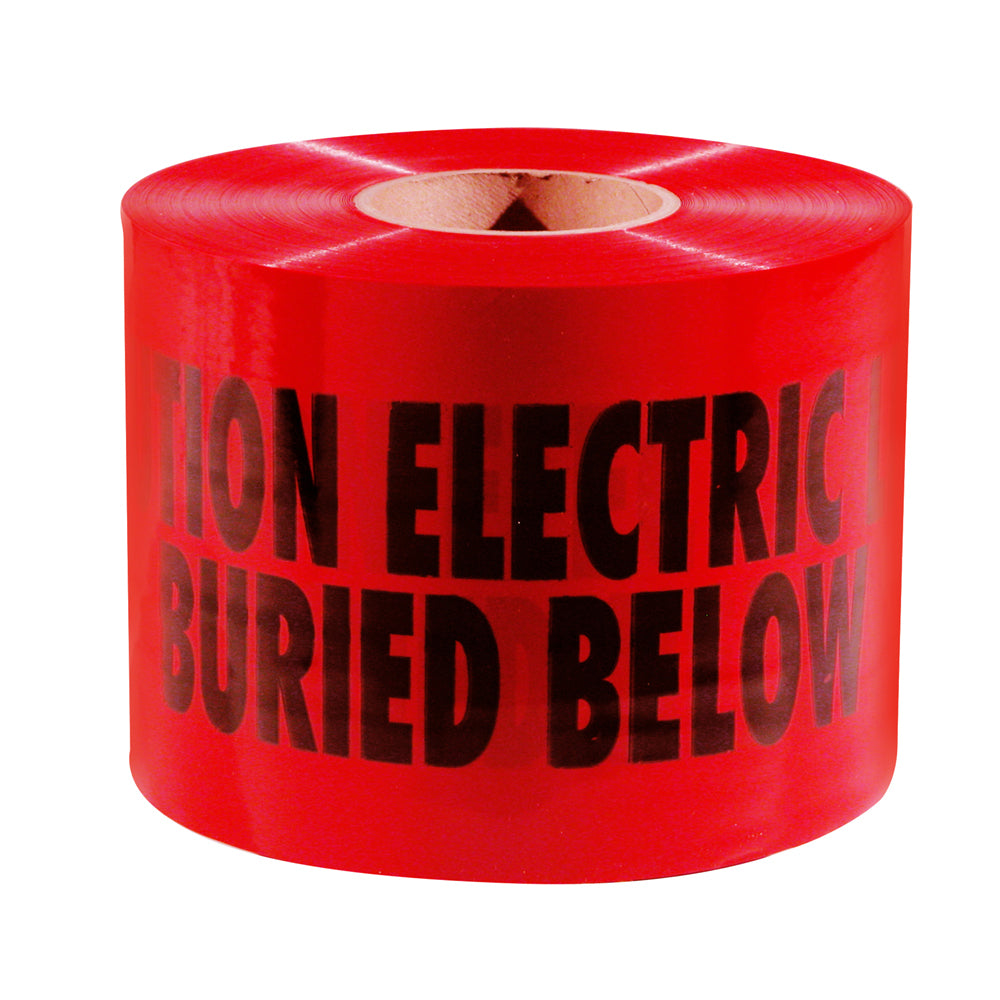 Empire® Shieldtec® Standard Non-detectable Electric Line With Dispenser Box, Red, 4mil, 6''x1000'