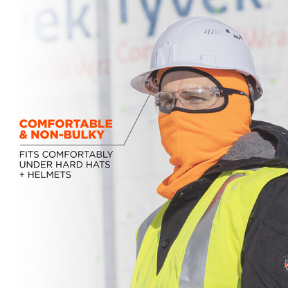 6821 Orange Balaclava Face Mask Fleece