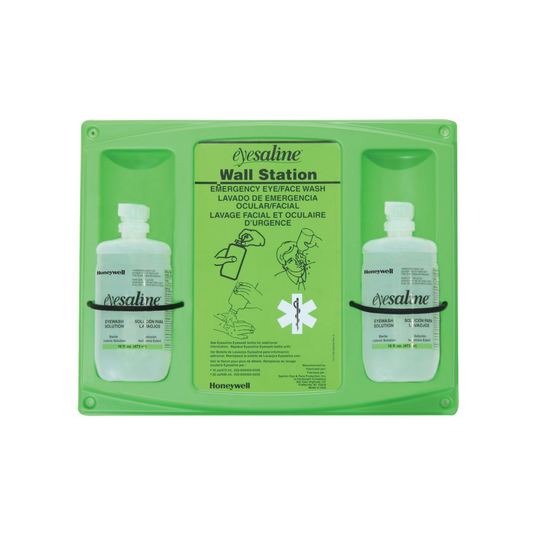 Honeywell 32 Ounce Double Bottle Eyesaline® Sterile Eye Wash Wall Station