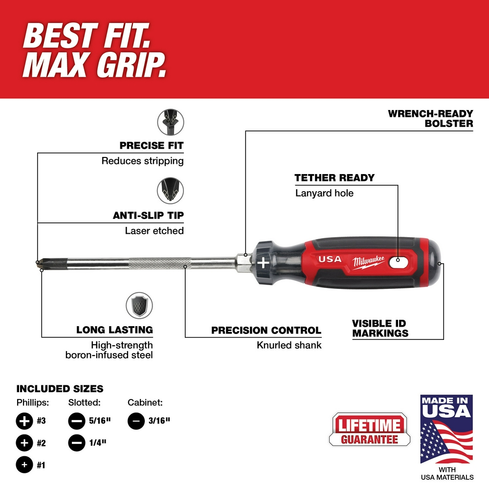 6PC Cushion Grip Screwdriver Kit 