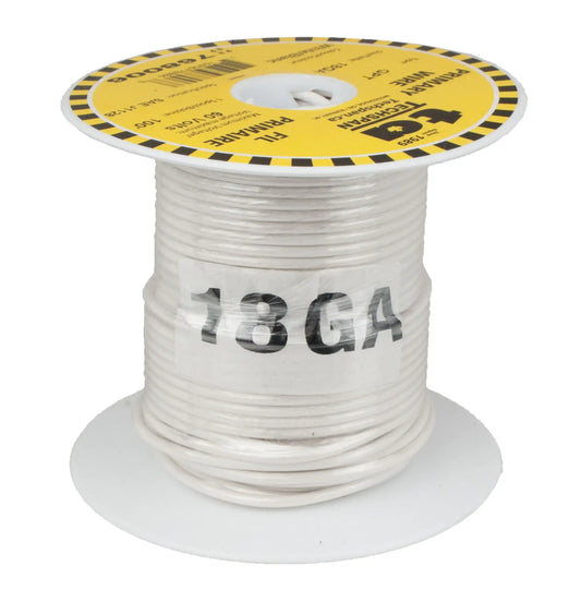 GPT (General purpose thermoplastic) primary wire - 18 ga - 100ft - white