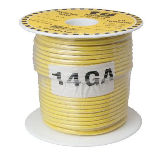 GPT (General purpose thermoplastic) primary wire - 14 ga - 100 ft - yellow