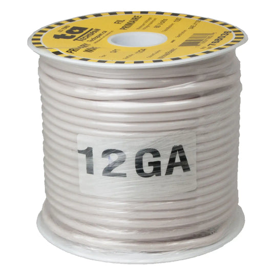 GPT (General purpose thermoplastic) primary wire - 12 ga - 100 ft - white