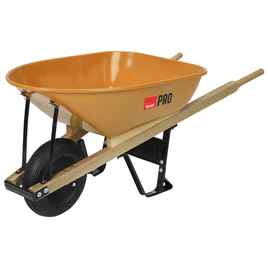 Wheelbarrow, 6 cu. ft. steel tray, heavy duty industrial