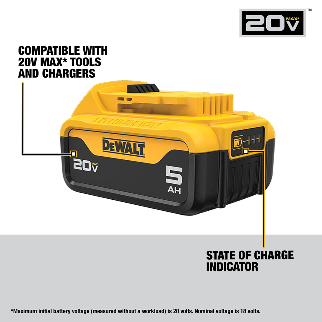 DEWALT 20V MAX* 5 AH Starter Kit