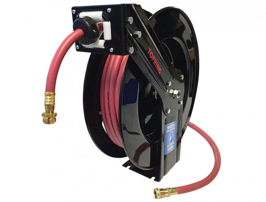 XL Water Hose Reel With 1/2 I.D. 50 ft. Polymer Hose, Maxreel Model with Flexhybrid Hose