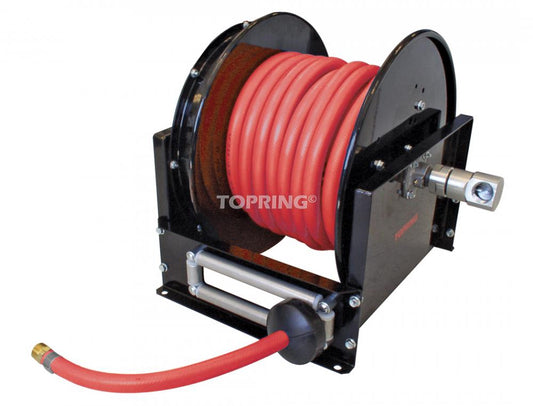 Hose Reel With 1/2 I.D. I.D. 50 ft. Rubber Hose, Steelpro Model with Superflex hose
