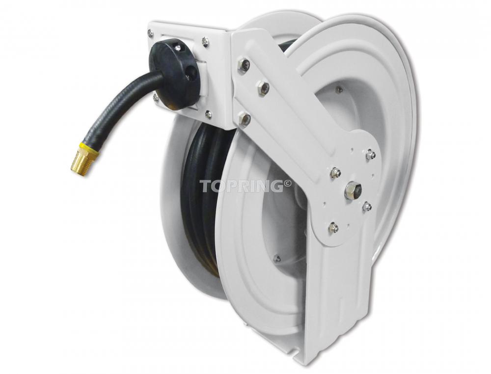 Hose Reel With 1/2 I.D. 50 ft. Rubber Hose, Maxreel Model with Topflex Hose