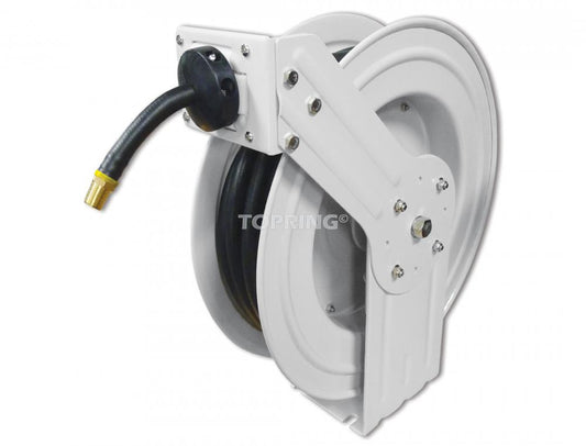 Hose Reel With 1/2 I.D. 50 ft. Rubber Hose, Maxreel Model with Topflex Hose