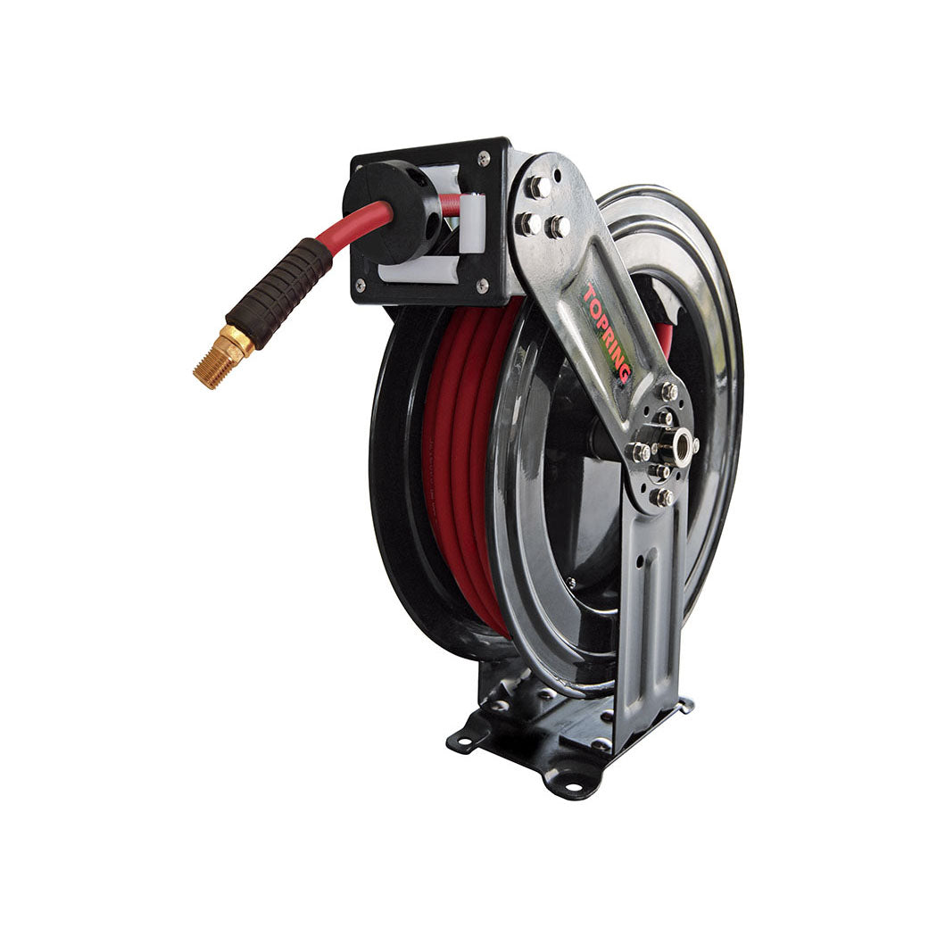XL Hose Reel With 1/2 I.D. 50 ft. Rubber Hose, Topreel HD Model with Superflex