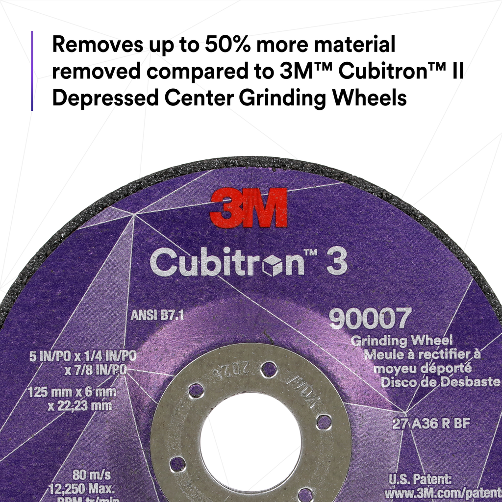 3M Cubitron 3 Grinding Wheel 5in T27 36+