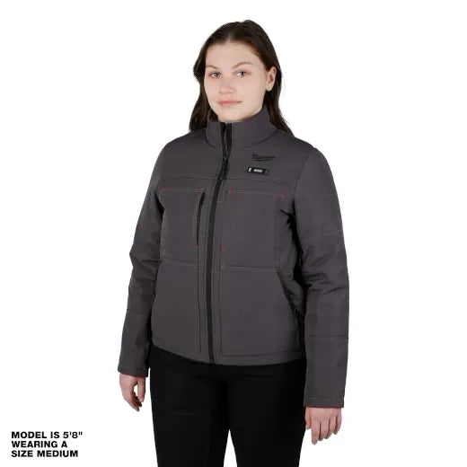 M12™ Women’S Heated Axis™ Jacket, Gray, Sz:S M12 12V Li-Ion Cordless 3.0Ah Battery pack