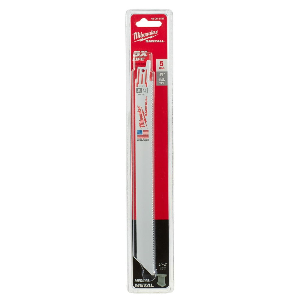 9" 14 TPI Sawzall Blade For Medium Metal (5 PK)