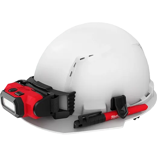 Bolt™ Front Brim Hard Hat White/6pt Ratcheting Suspension, Vented - Type 1, Class e, White