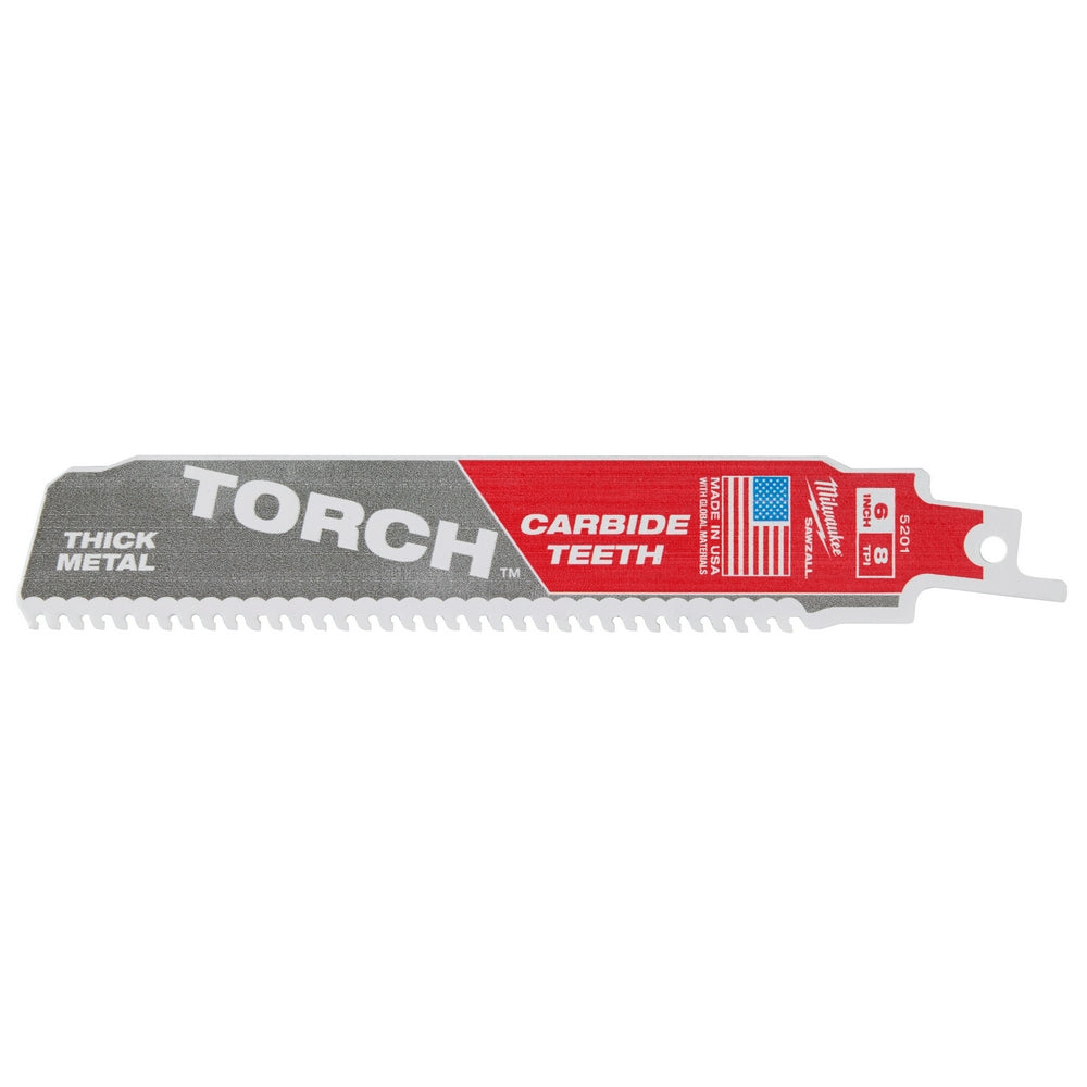 The Torch™ With Carbide Teeth Sawzall® Blade 6" 7tpi 25pk