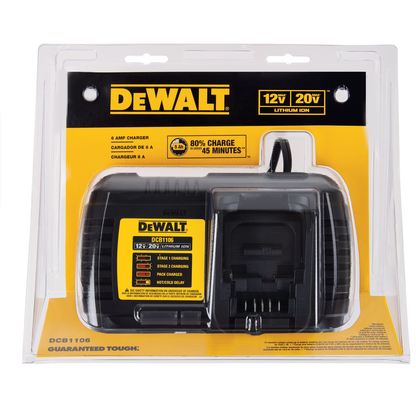 DEWALT 12V MAX*/20V MAX*/FLEXVOLT 6 Amp Charger