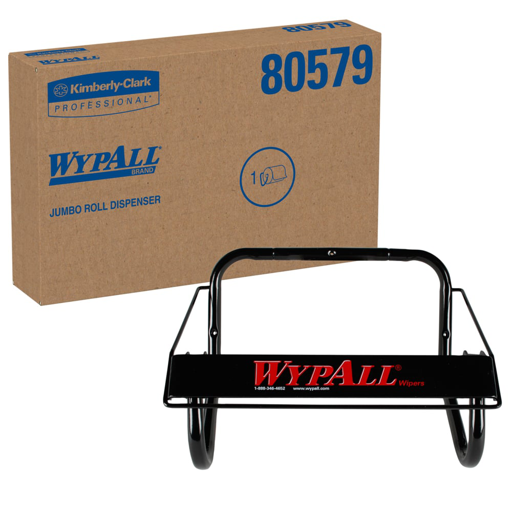 Wall Mounted Dispenser For WypAll® And Kimtech™ Wipes (80579) Black Jumbo Roll 16.8" × 10.8" × 8.8" (Qty 1)
