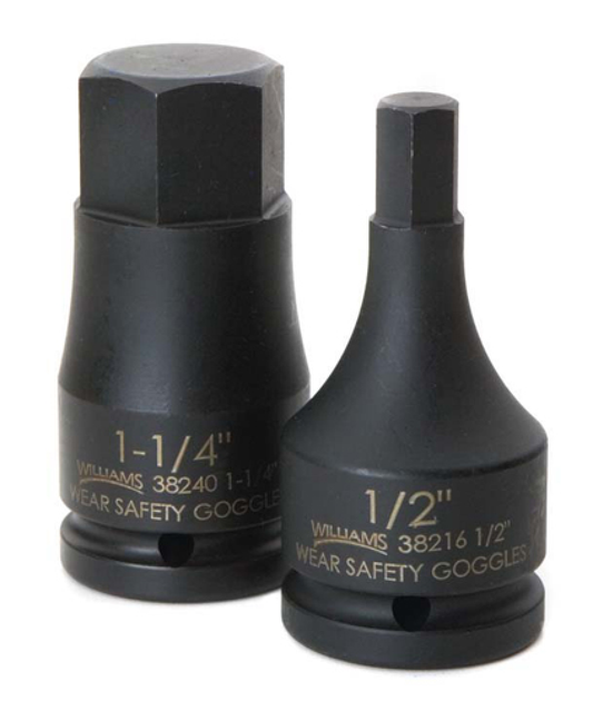 Tournevis à percussion monobloc à entraînement 3/4" et 9/16" à embout hexagonal