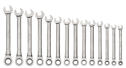 14 Piece Metric Combination Ratcheting Wrench Set