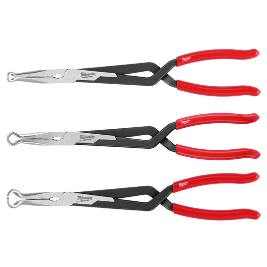 3pc Long Reach Hose Grip Pliers Set