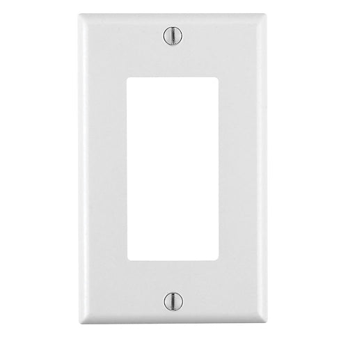 1-Gang Decora Wallplate Thermoset White