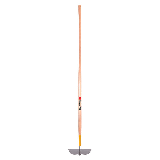 Houe de jardin, tête 6,5", type manche, manche en bois