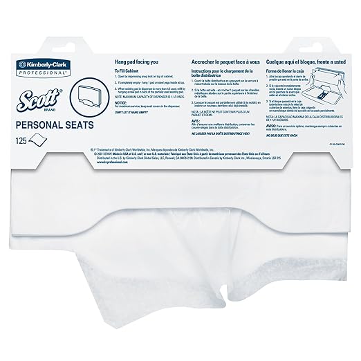 Scott® Pro™ Personal Seat Covers (07410), White, 3000 Sheets/Case