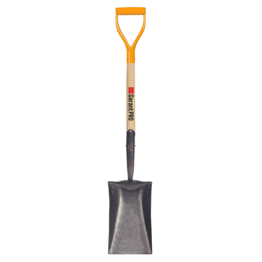 Bêche de jardin forgée, marchepied tournant, manche bois, dh, Garant Pro